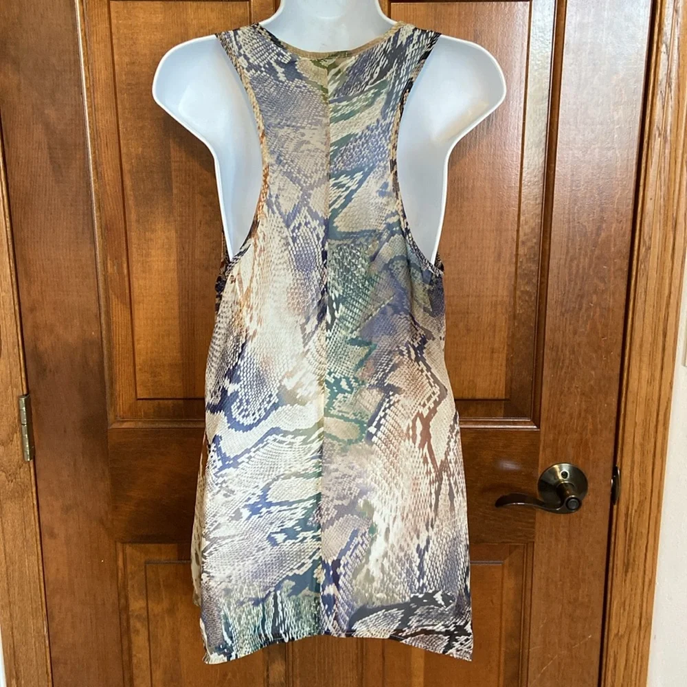 Show Me Your MuMu Brown & Green Snake Print Tank Top